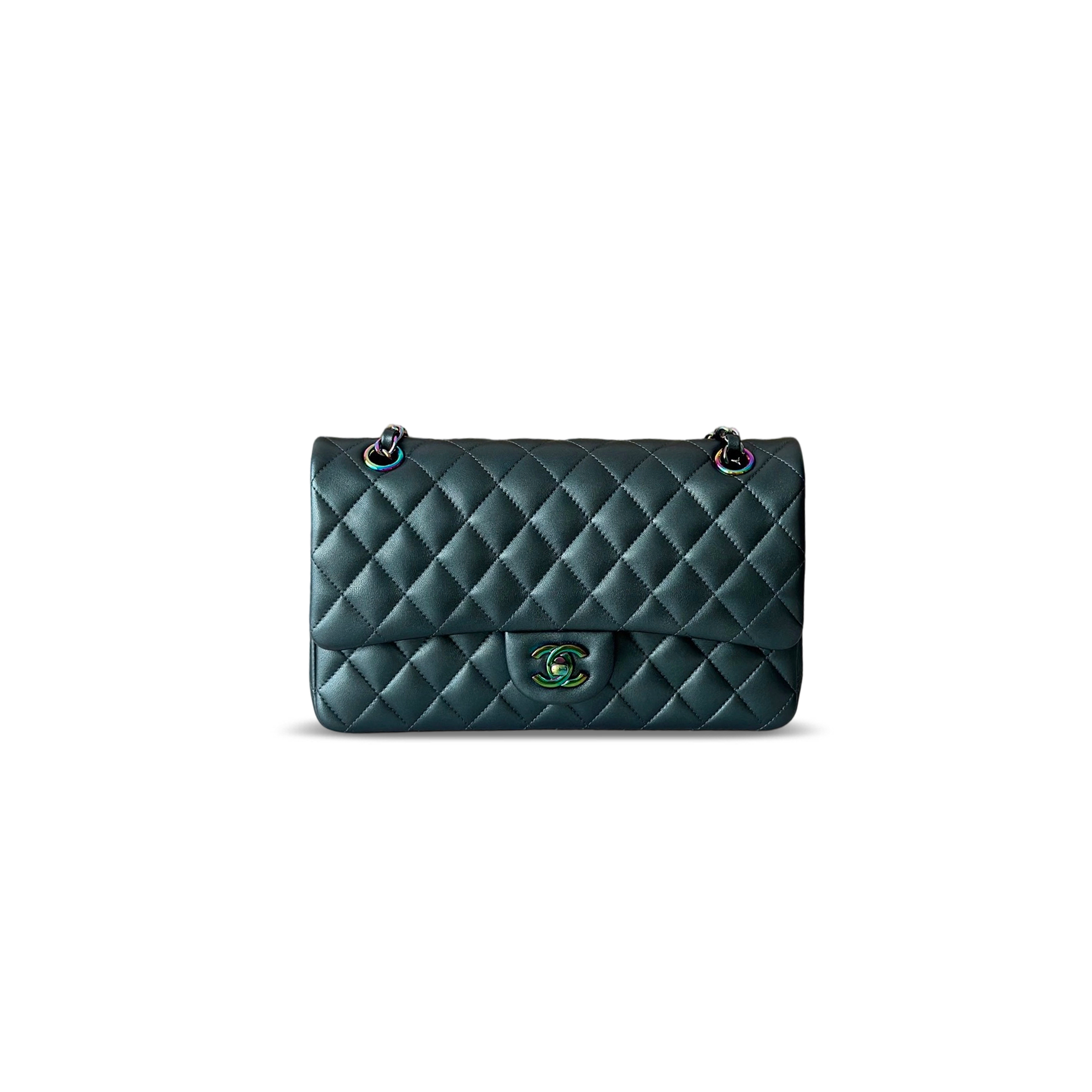 CHANEL MASTER RAINBOW CLASSIC MEDIUM DOUBLE FLAP BAG BULE A01112 (25*16*8cm)